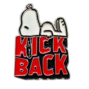 Peanuts Snoopy Dog House Enamel Pin Lapel Hat Brooch Collector KICK BACK